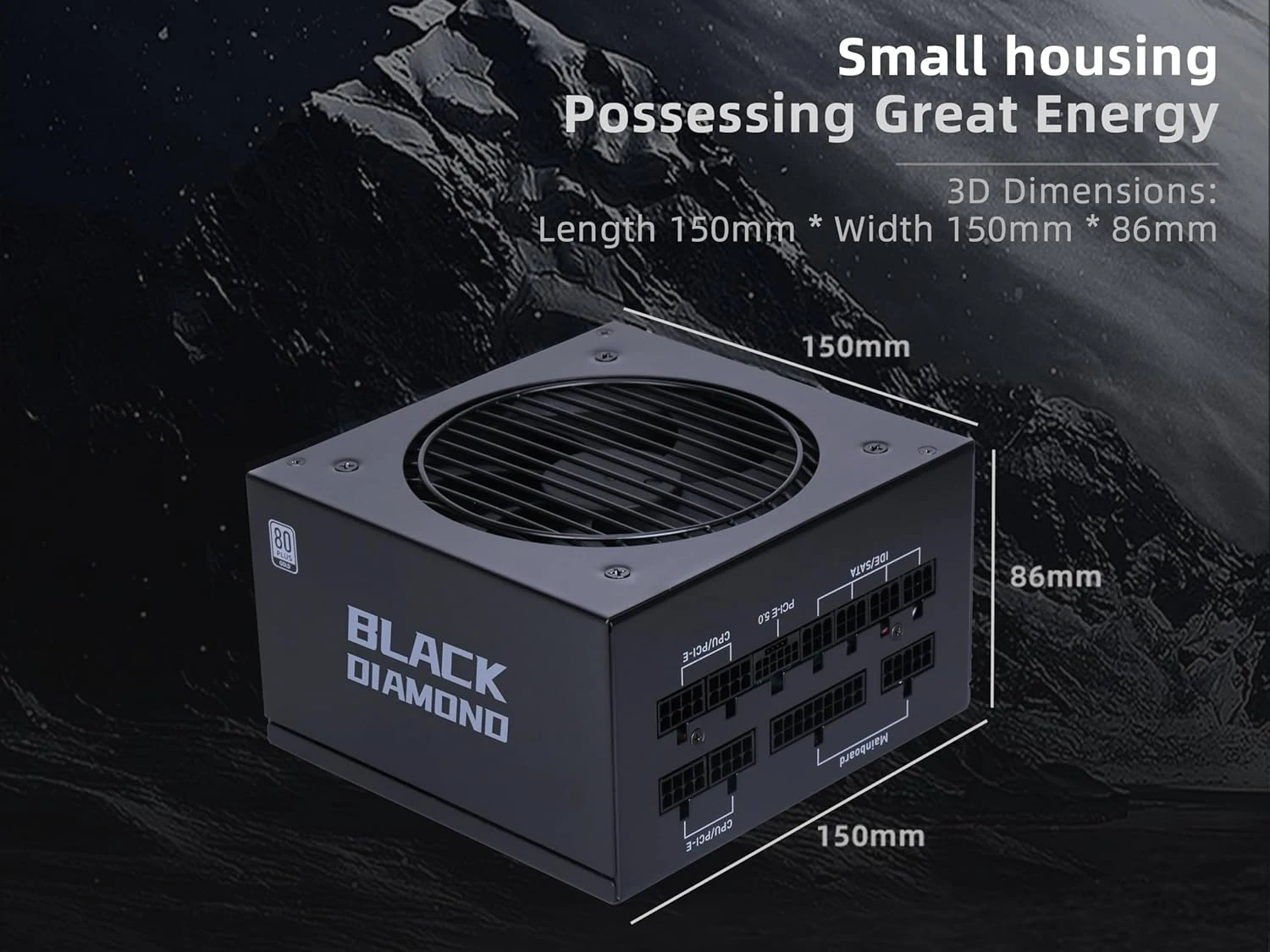 Nguồn PC SAMA Black Diamond 550W - 80 Plus Gold - Full Modular - New