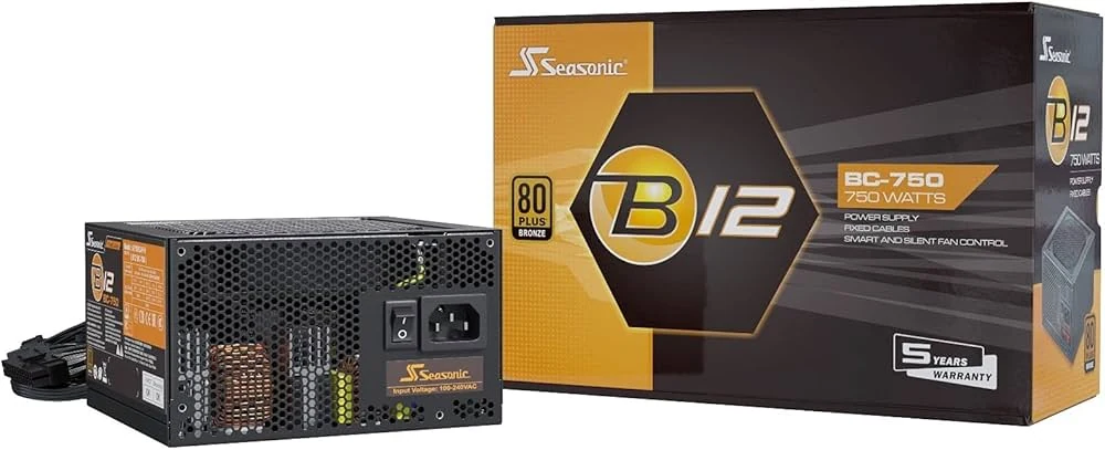 Nguồn PC Seasonic B12 BC 750W - 80 Plus Bronze - Non Modular - New