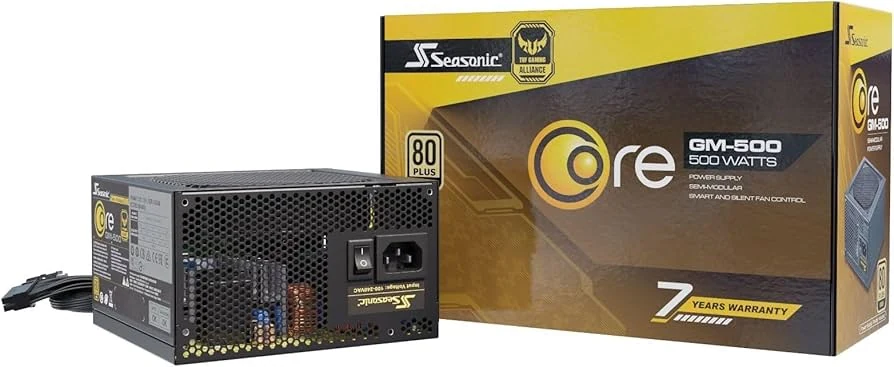 Nguồn PC Seasonic CORE GM 500W - 80 Plus Gold - Semi Modular - New