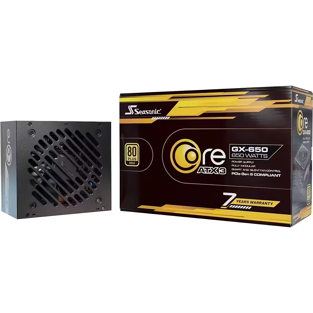 Nguồn PC Seasonic CORE GM 650W - 80 Plus Gold - Semi Modular - New