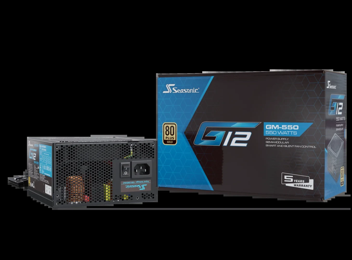 Nguồn PC Seasonic G12 GM 550W - 80 Plus Gold - Semi Modular - New