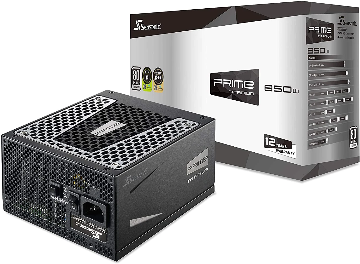 Nguồn PC Seasonic PRIME TX 850W - 80 Plus Titanium - Full Modular - New