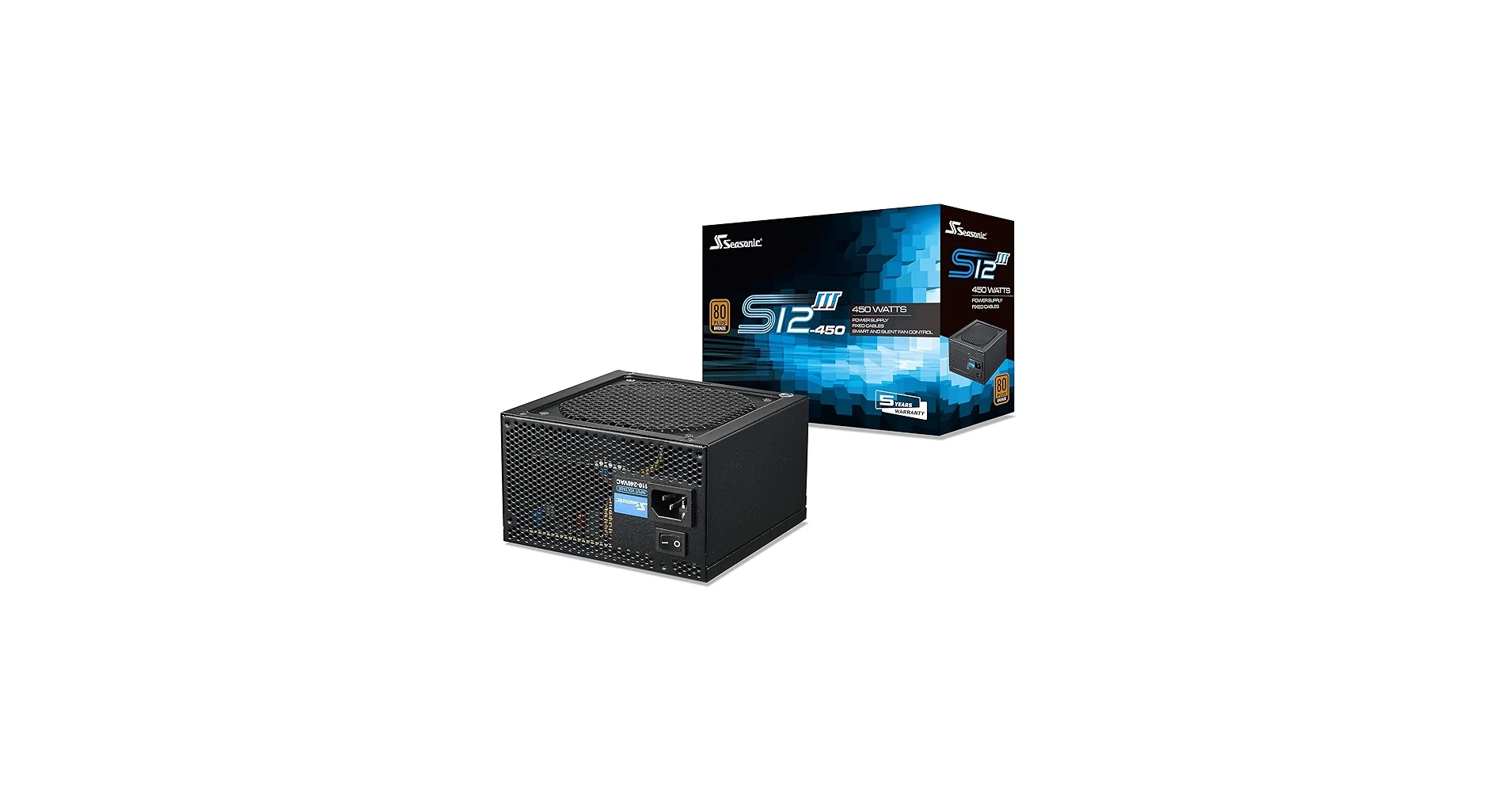 Nguồn PC Seasonic S12III 450W - 80 Plus Bronze - Non Modular - New