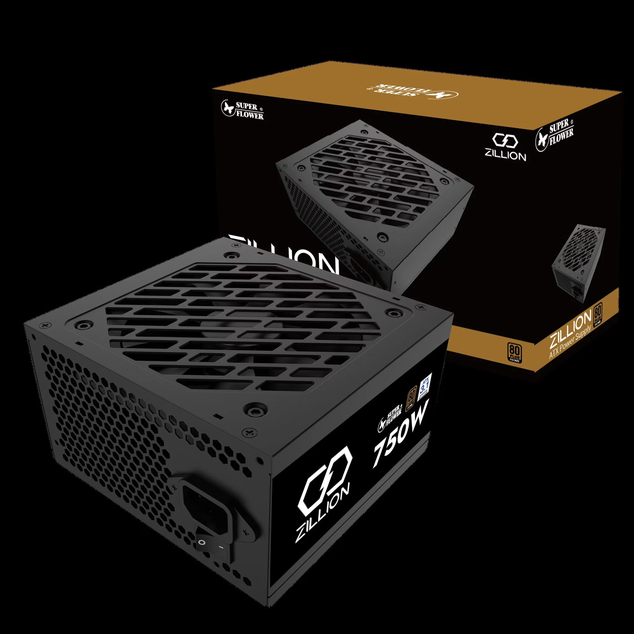 Nguồn PC Super Flower Bronze King ECO 750W - 80 Plus Bronze - Non Modular - New