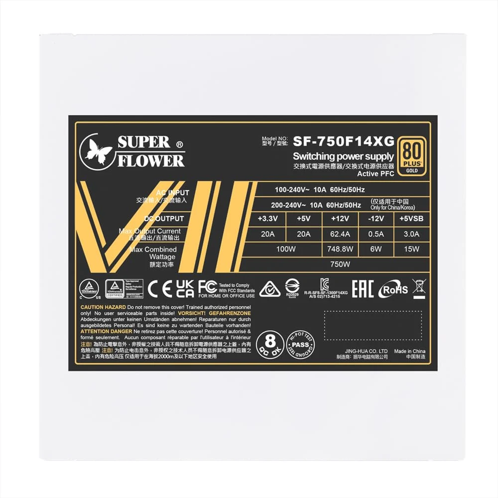 Nguồn PC Super Flower Leadex VI Gold PRO 850W - 80 Plus Gold - Full Modular - New