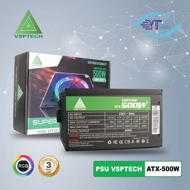Nguồn PC VSP ATX-500W - Non Modular - New