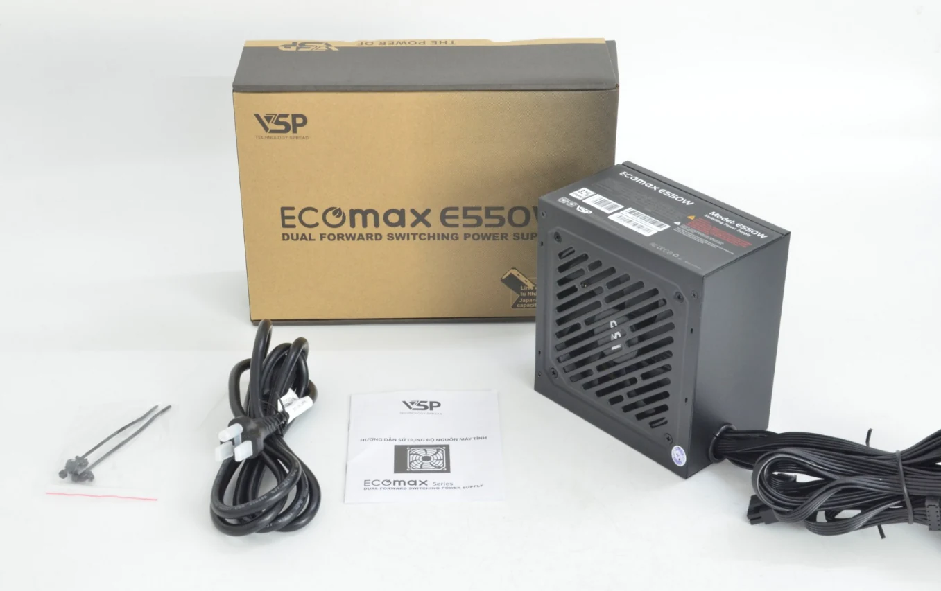 Nguồn PC VSP EcoMax E550W - Non Modular - New