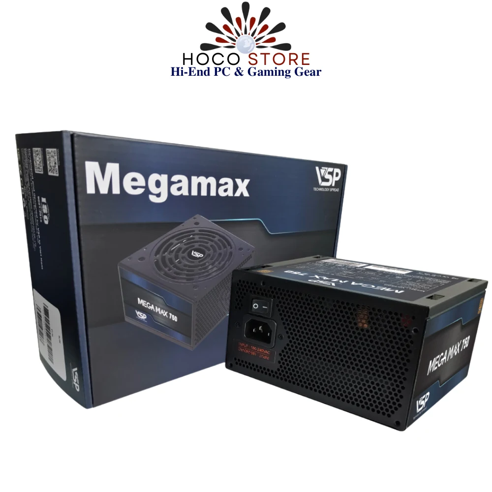 Nguồn PC VSP MEGAMAX VS750D 750W - Non Modular - New