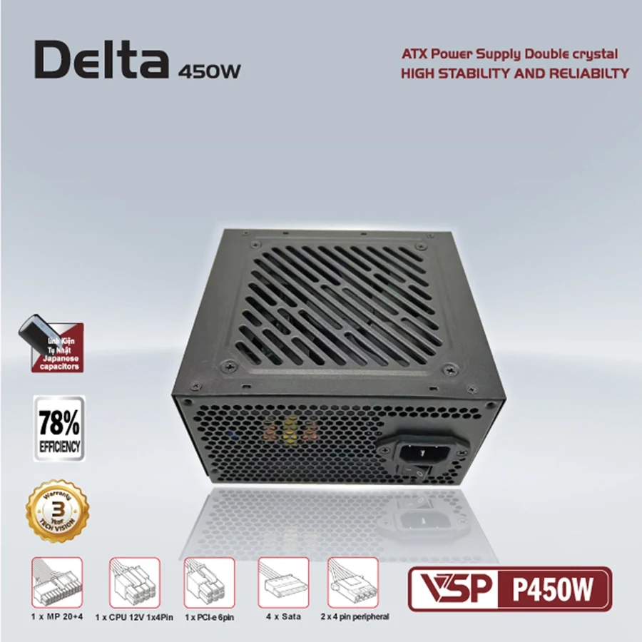 Nguồn PC VSP S450W - Non Modular - New