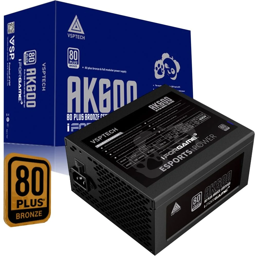 Nguồn PC VSP Vision 600W - Non Modular - New