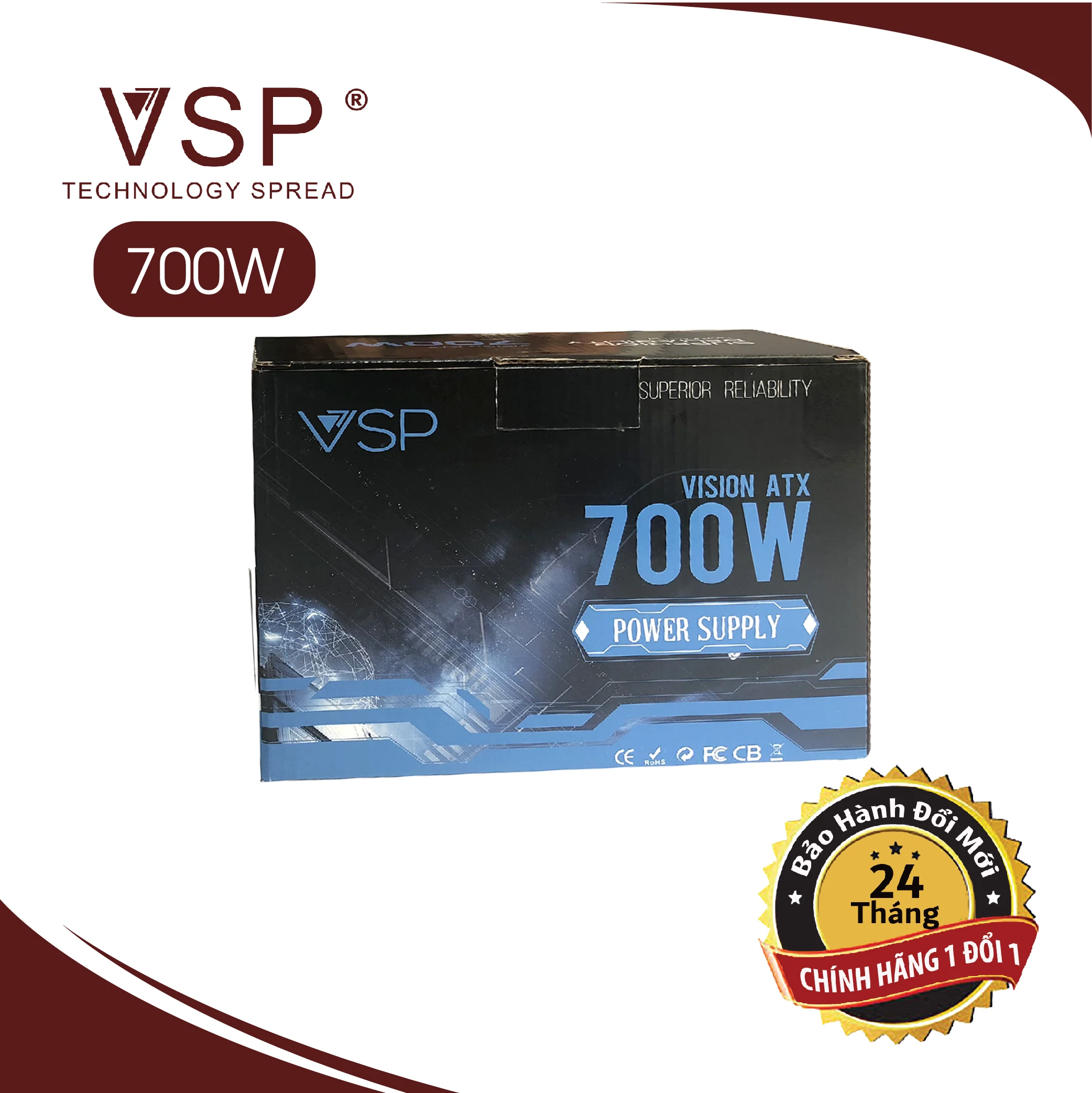 Nguồn PC VSP Vision 700W - Non Modular - New