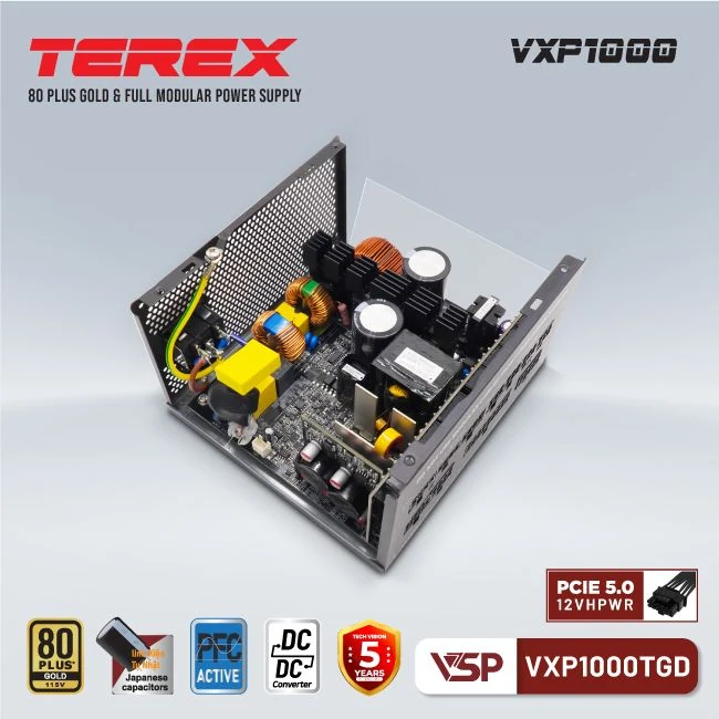Nguồn PC VSP VXP1000SGVN ATX 3.1 1000W - 80 Plus Gold - Full Modular - New