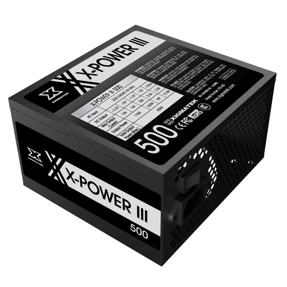 Nguồn PC Xigmatek X-Power III 500W - 80 Plus White - Non Modular - New