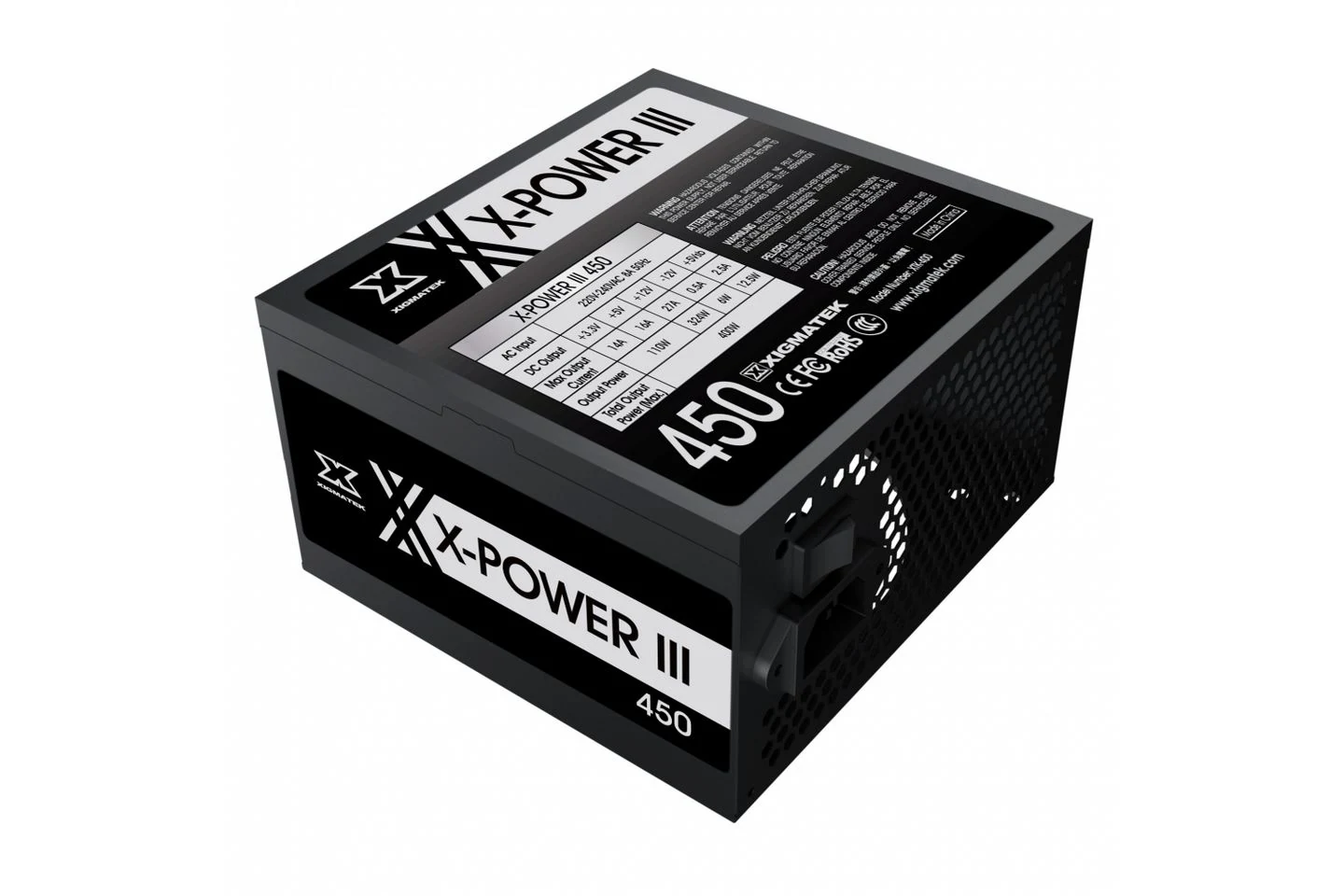 Nguồn PC Xigmatek X-Power III X450 400W - Non Modular - New