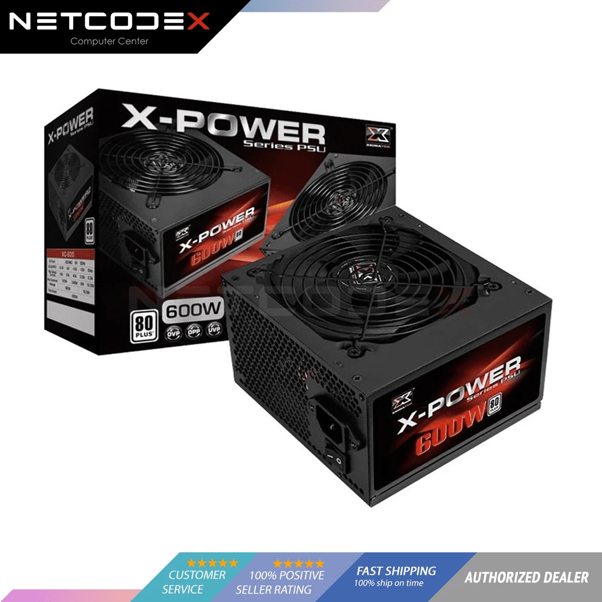 Nguồn PC Xigmatek X-Power V3 600W - 80 Plus White - Non Modular - New
