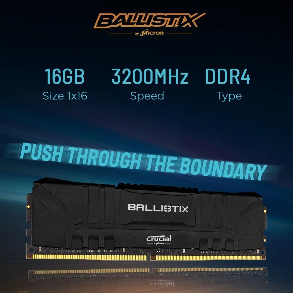RAM Crucial Ballistix DDR4 16GB 3200MHz Red - BL16G32C16U4R