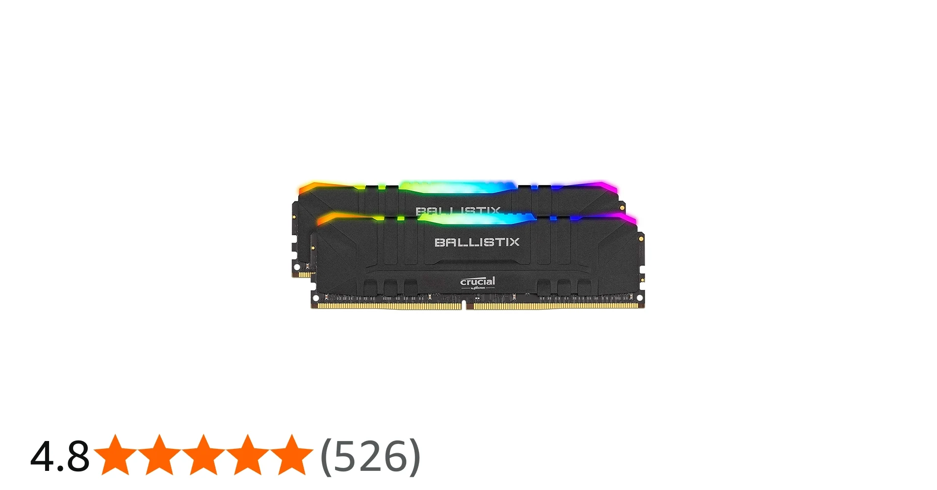 RAM Crucial Ballistix DDR4 16GB Kit 2x8GB 3000MHz Black - BL2K8G30C15U4B