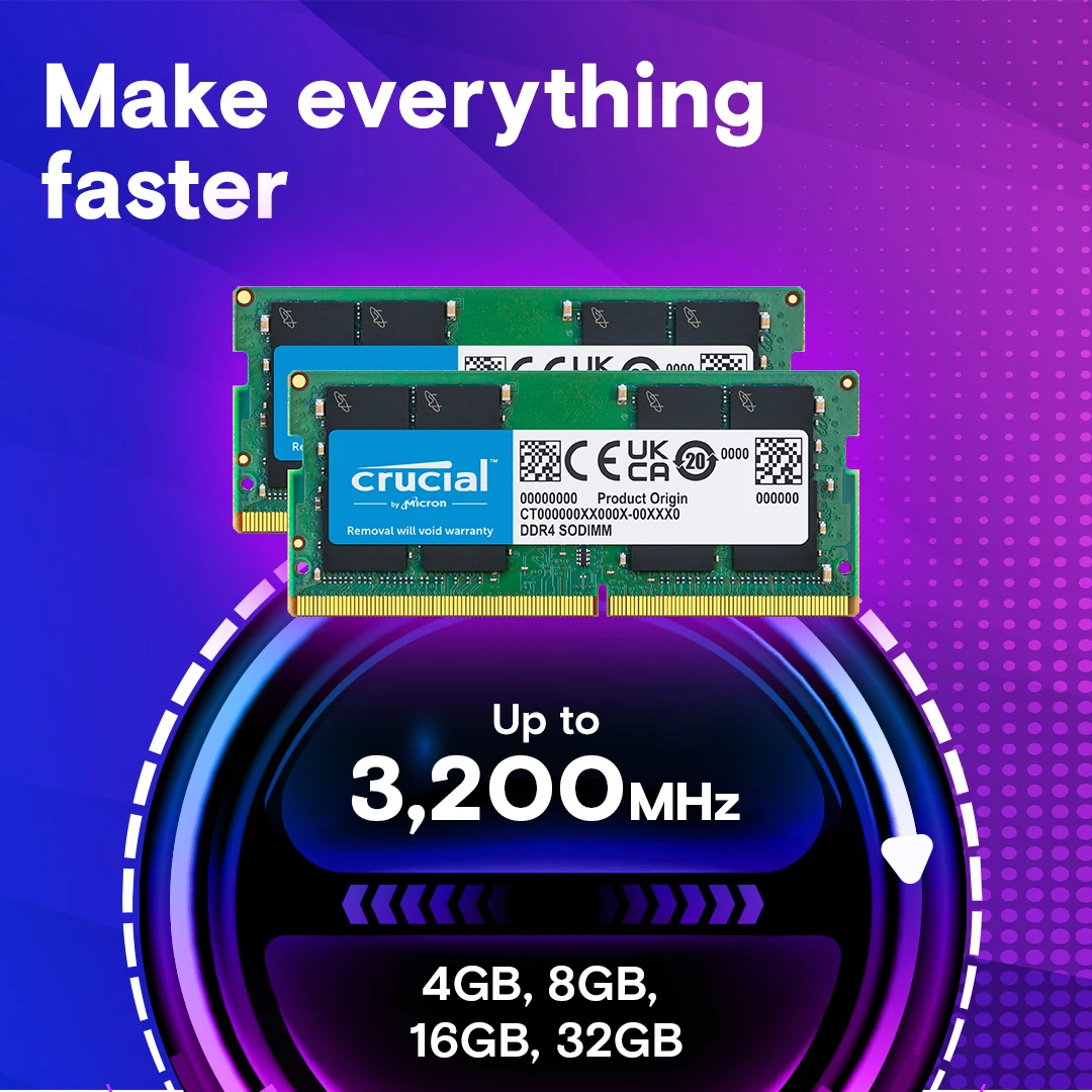 RAM Crucial DDR4 UDIMM 32GB 3200MHz - CT32G4DFD832A