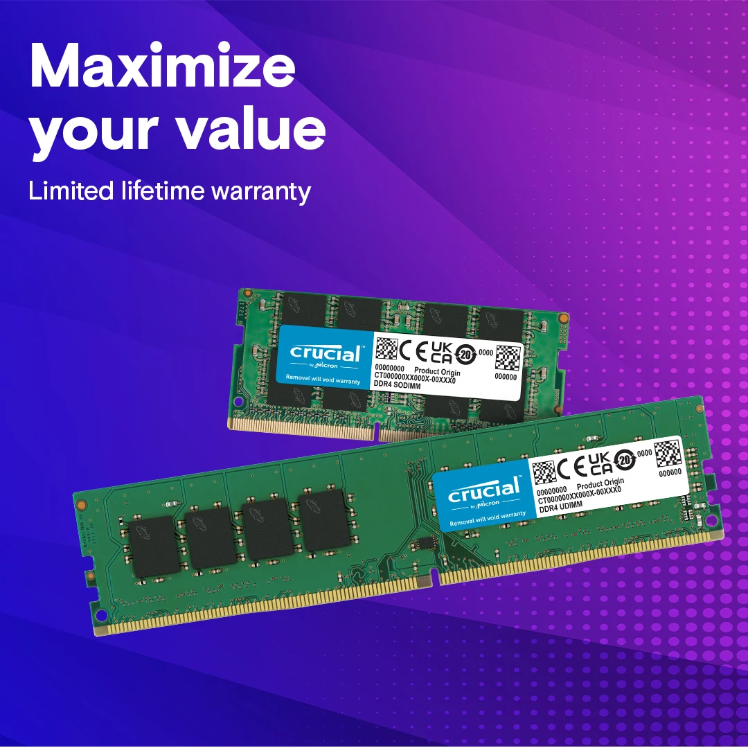 RAM Crucial DDR4 UDIMM 32GB 3200MHz - CT32G4DFRA32A