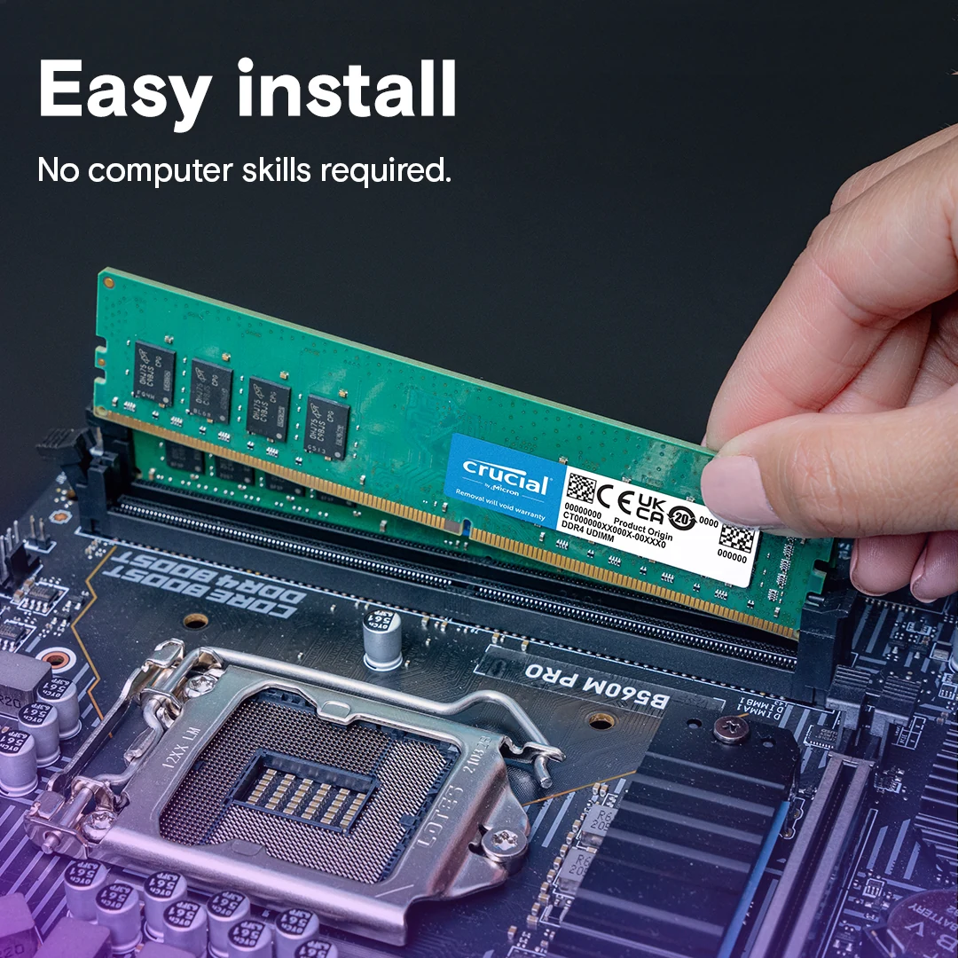 RAM Crucial DDR4 UDIMM 8GB 2400MHz - CT8G4DFS824A