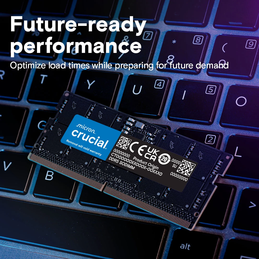 RAM Crucial DDR5 UDIMM 16GB Kit 2x8GB 4800MHz - CT2K8G48C40U5