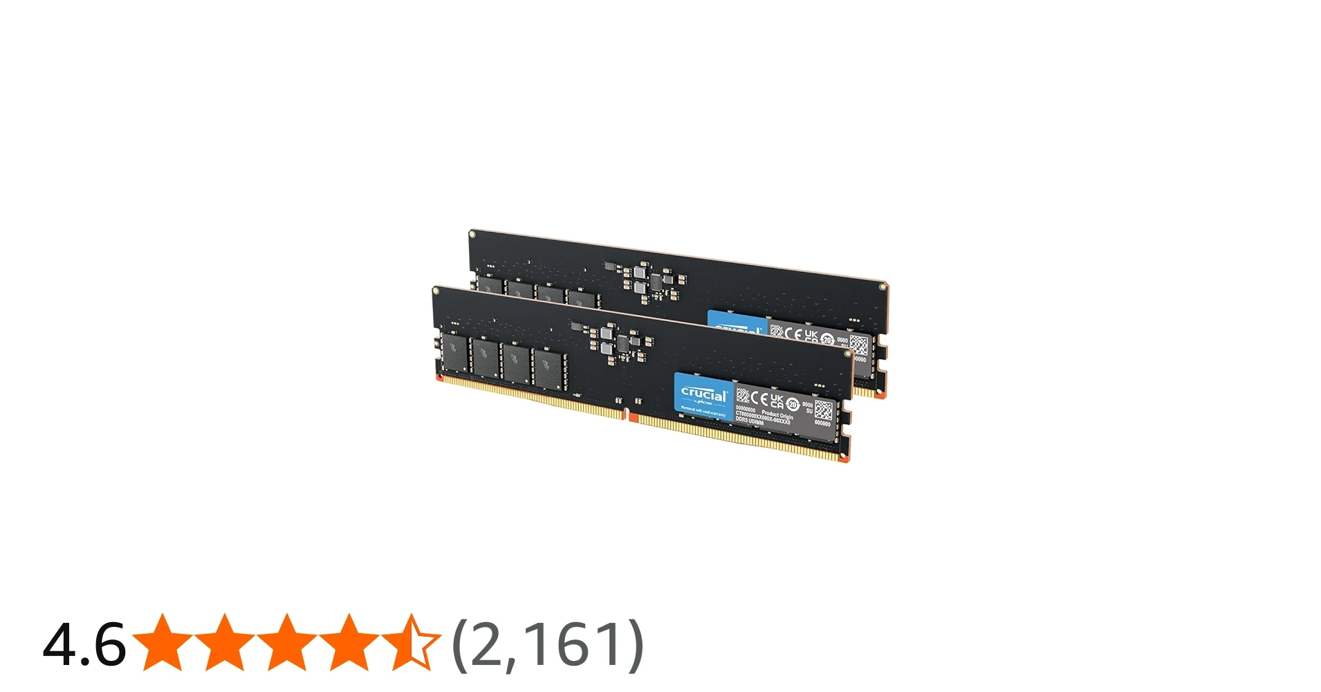 RAM Crucial DDR5 UDIMM 32GB Kit 2x16GB 4800MHz - CT2K16G48C40U5
