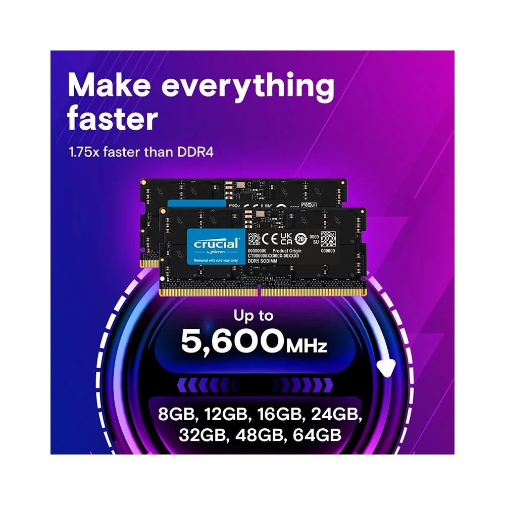 RAM Crucial DDR5 UDIMM 48GB 5600MHz - CT48G56C46U5
