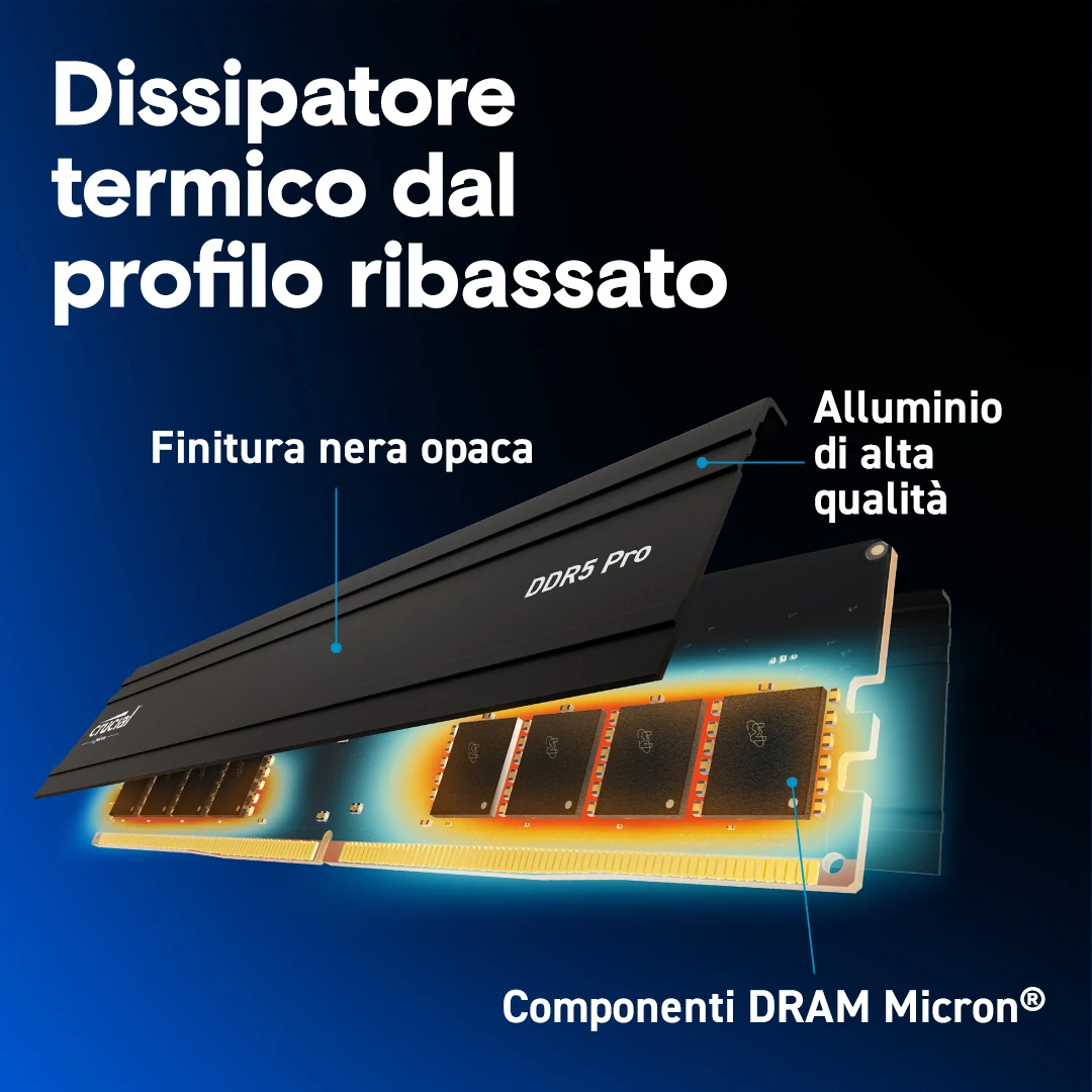 RAM Crucial Pro DDR5 UDIMM 96GB Kit 2x48GB 5600MHz - CP2K48G56C46U5