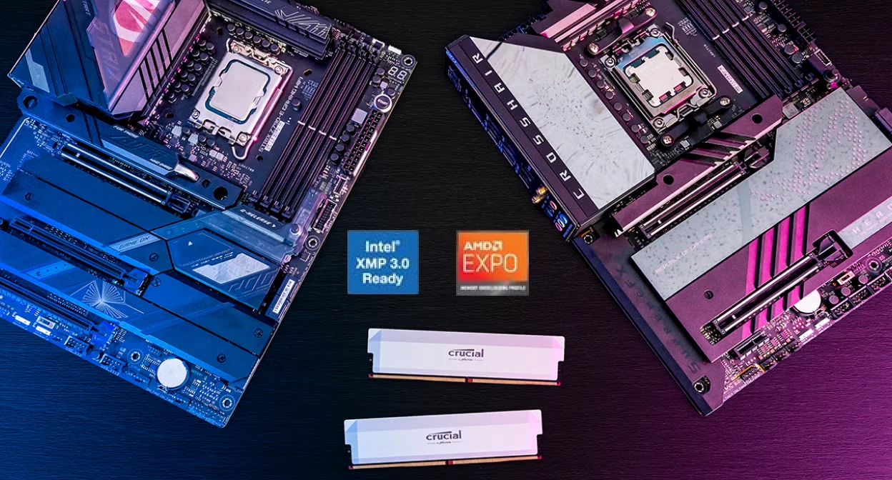 RAM Crucial Pro Overclocking DDR5 UDIMM 64GB Kit 2x32GB 6400MHz White - CP2K32G64C40U5W