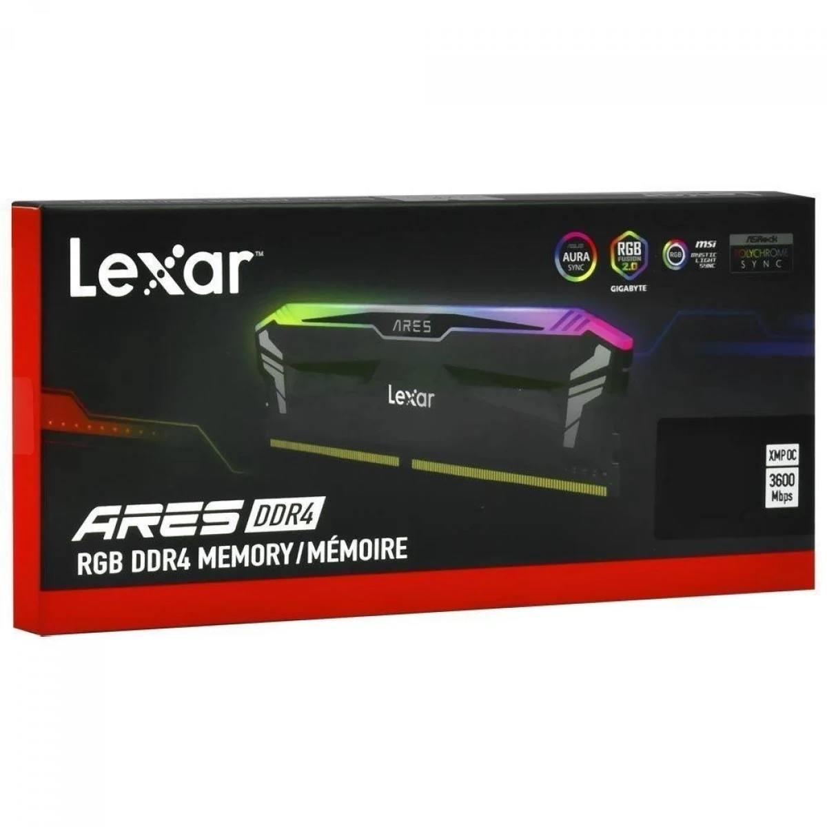 RAM Lexar ARES RGB DDR4 8GB 3600MHz - LD4BU008G-R3600GDLA