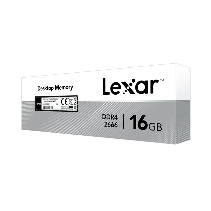 RAM Lexar DDR4 UDIMM 16GB 2666MHz - LD4AU016G-B2666GSSC
