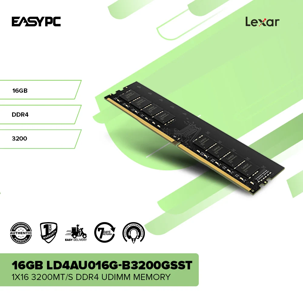 RAM Lexar DDR4 UDIMM 16GB 3200MHz - LD4AU016G-B3200GSST