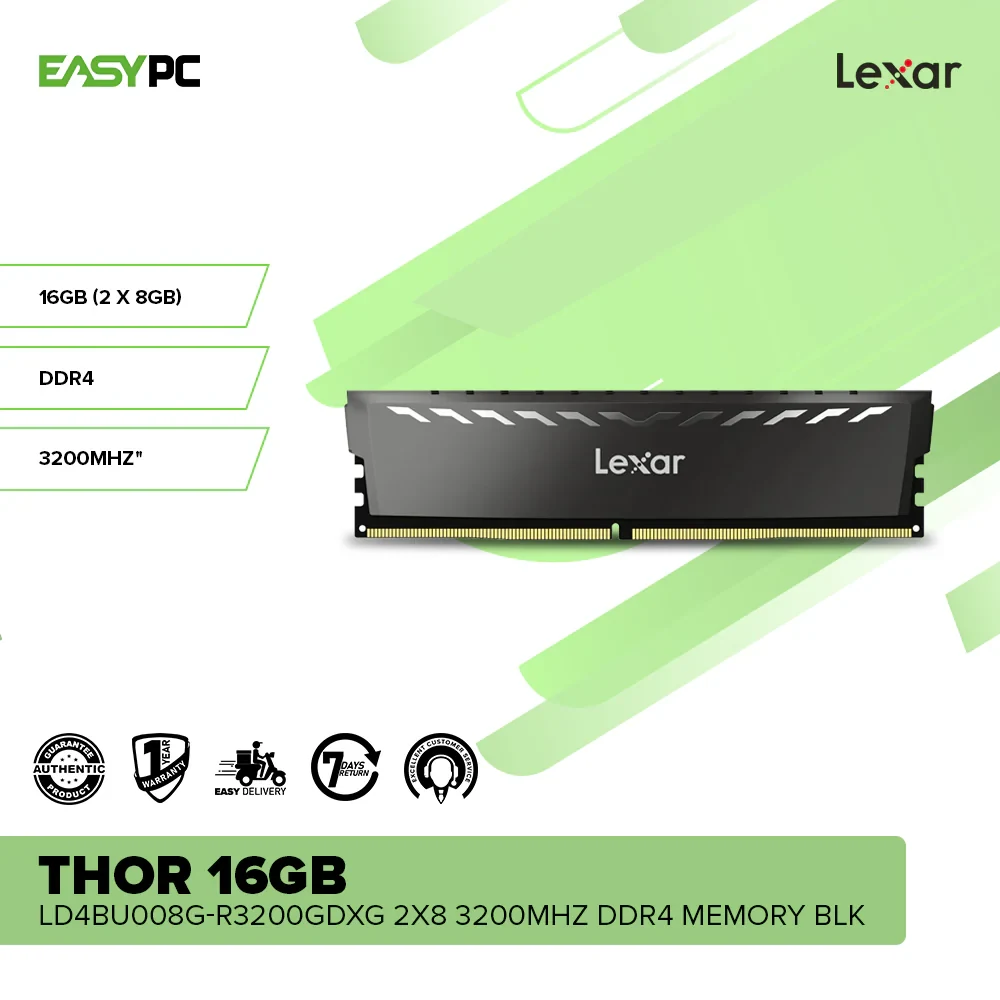 RAM Lexar THOR DDR4 16GB 3200MHz Kit 2x8GB - LD4BU008G-R3200GDXG