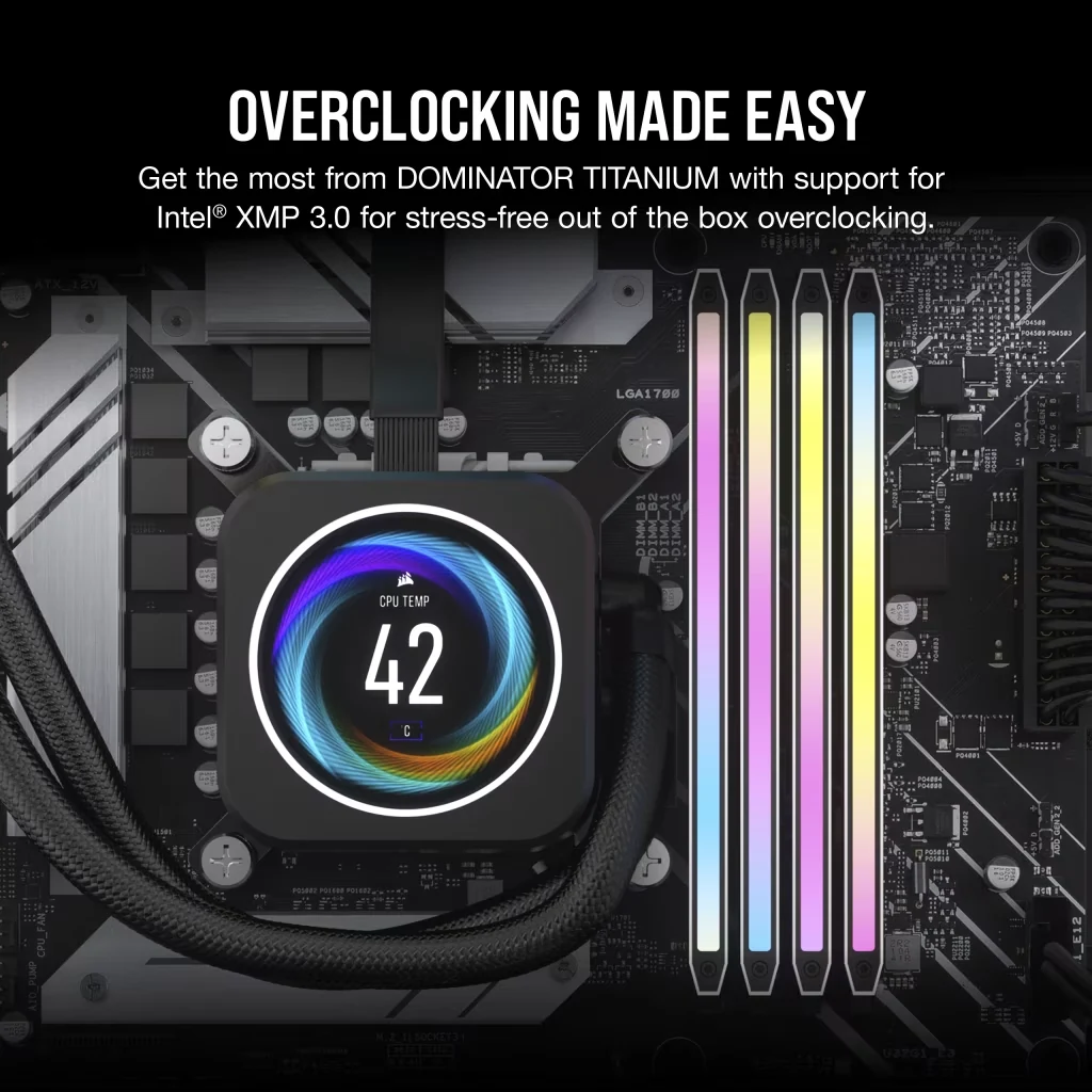 RAM Corsair Dominator Titanium RGB 16GB (1x16GB) DDR5 6400MHz - White - New