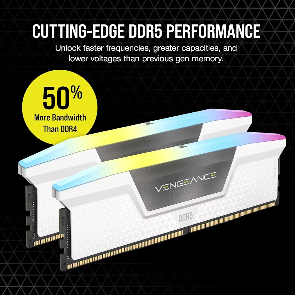 RAM Corsair Vengeance 16GB (1x16GB) DDR5 6000MHz - White - New