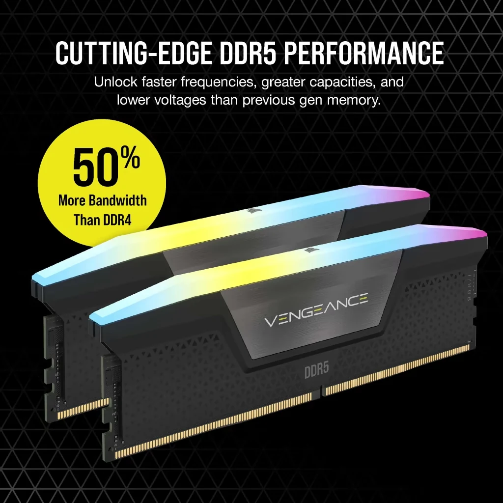 RAM Corsair Vengeance RGB 32GB (2x16GB) DDR5 5600MHz - Black - New