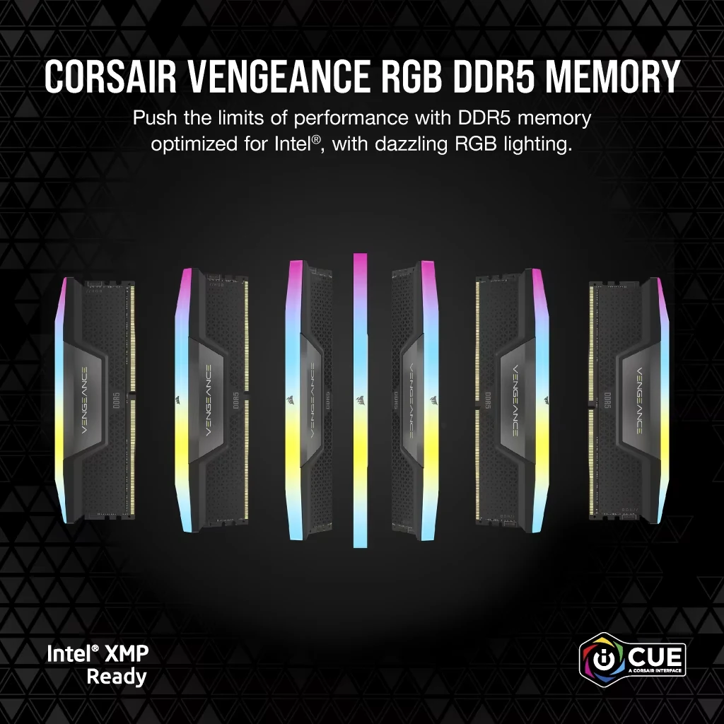 RAM Corsair Vengeance RGB 32GB (2x16GB) DDR5 6000MHz - Black - New