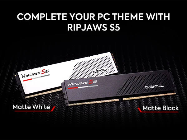 RAM G.Skill Ripjaws S5 16GB (1x16GB) DDR5 5200MHz - Black - New