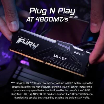 RAM Kingston FURY Beast 32GB (2x16GB) DDR5 6000MHz - Black - New