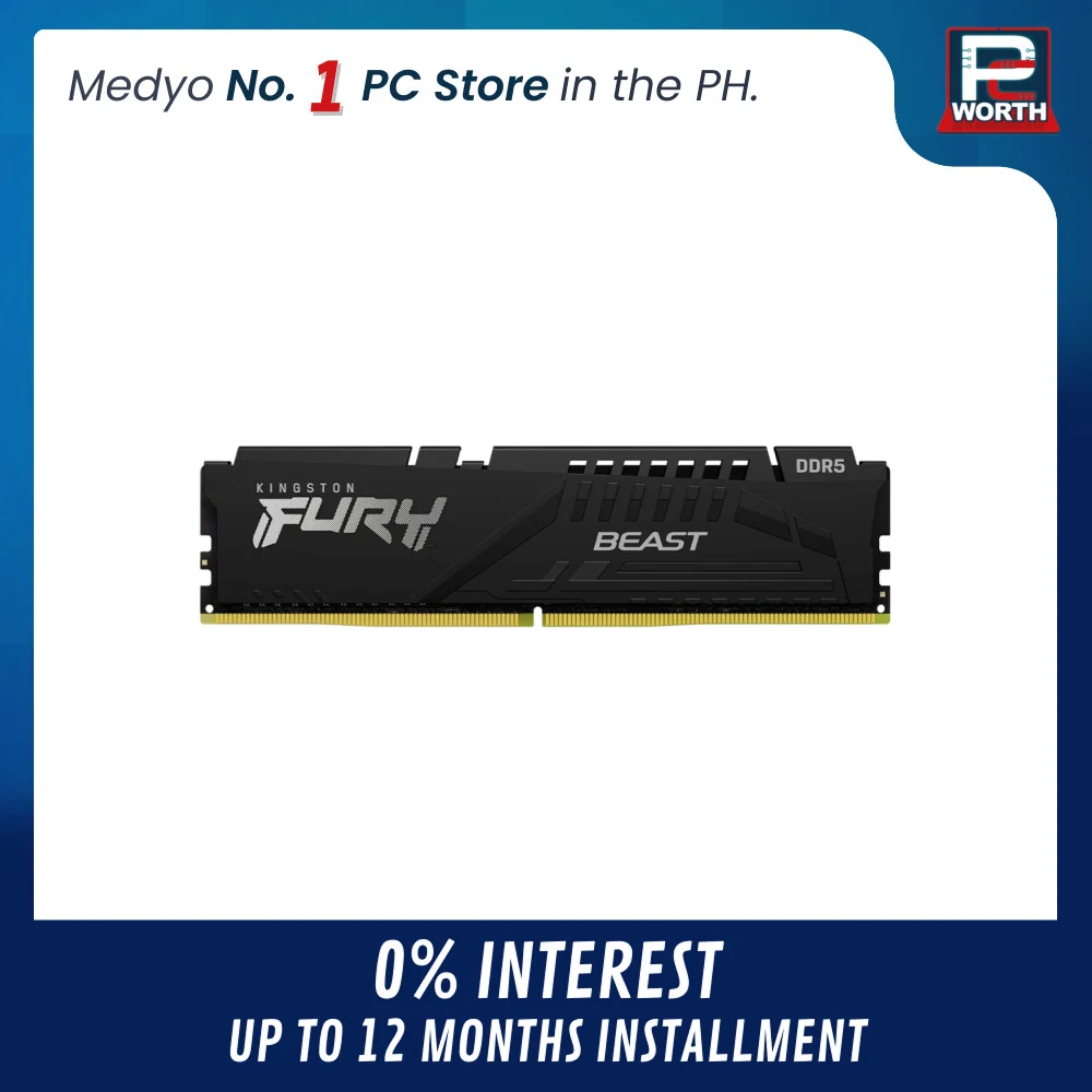 RAM Kingston FURY Beast 8GB (1x8GB) DDR5 5600MHz - Black - New