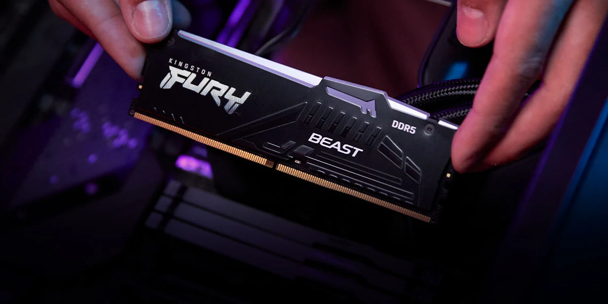 RAM Kingston FURY Beast RGB 16GB (2x8GB) DDR5 5200MHz - Black - New