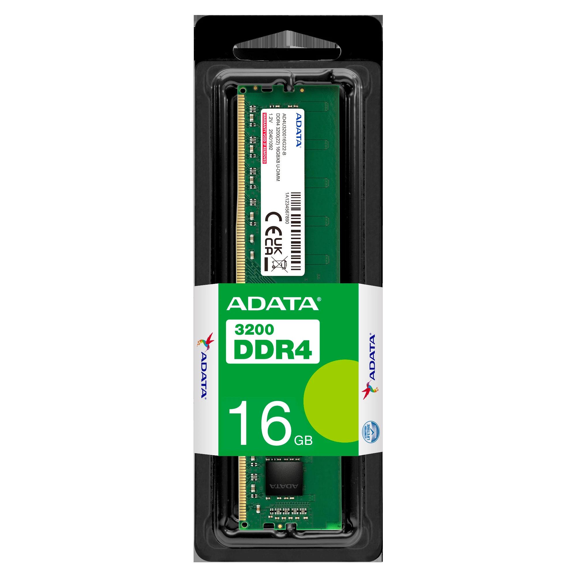 RAM PC ADATA Premier 64GB (2x32GB) DDR4 3200MHz - Green - New