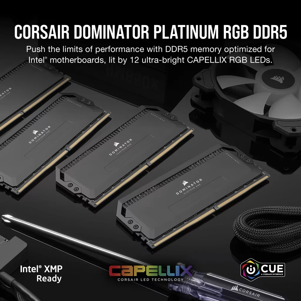 RAM PC Corsair Dominator Platinum RGB 64GB (4x16GB) DDR4 3600MHz - Black - New