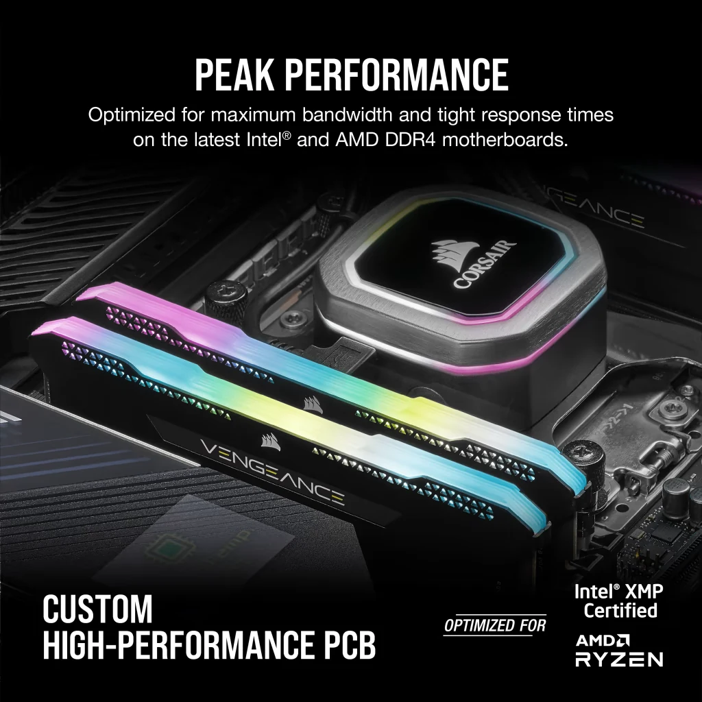 RAM PC Corsair Vengeance RGB Pro SL 64GB (2x32GB) DDR4 3600MHz - Black - New