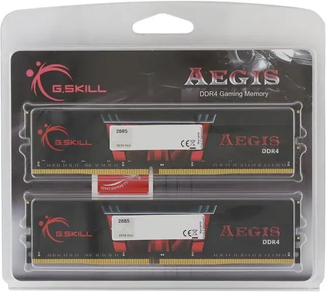RAM PC G.Skill Aegis 32GB (2x16GB) DDR4 3200MHz - Black/Red - New