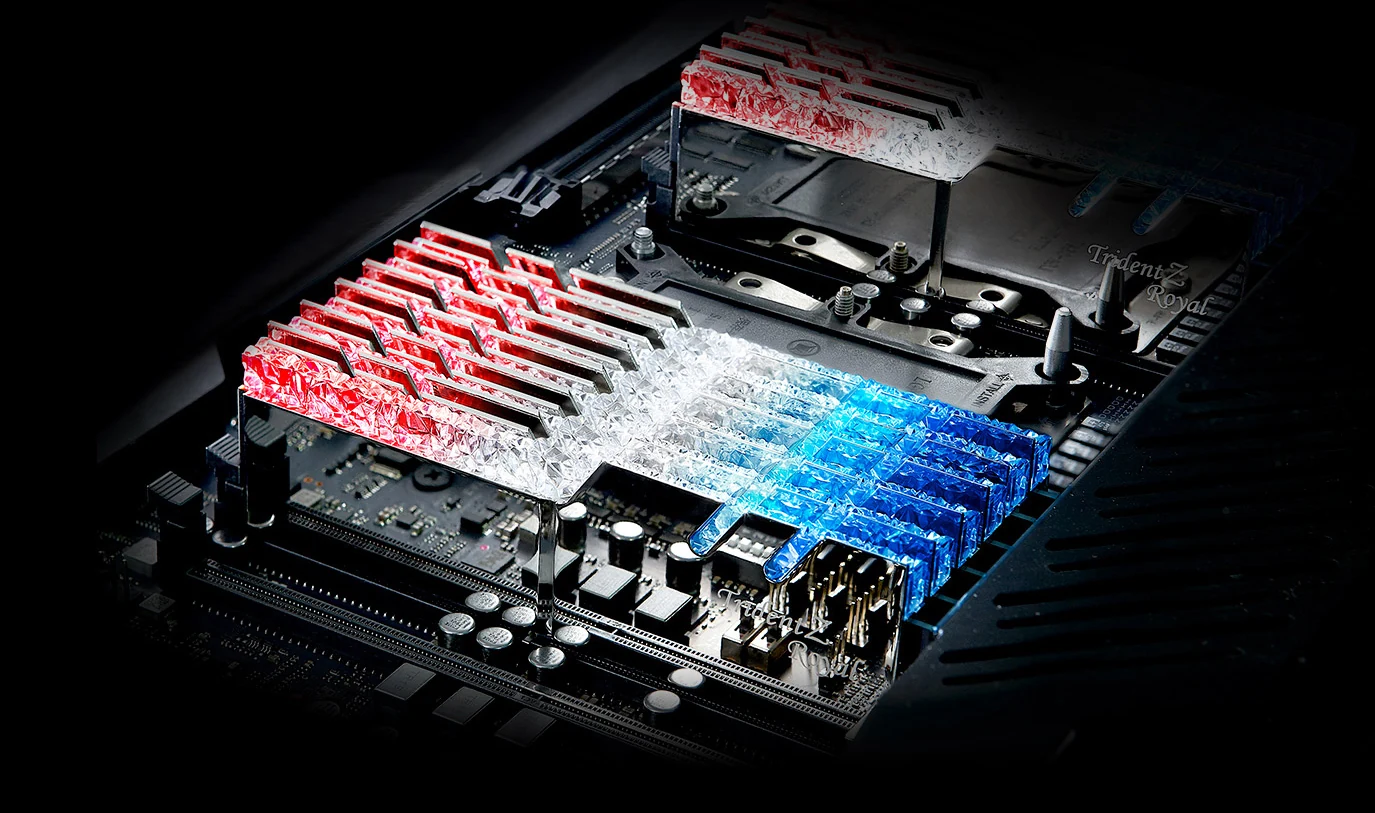 RAM PC G.Skill Trident Z Royal RGB 64GB (2x32GB) DDR4 3200MHz - Silver - New