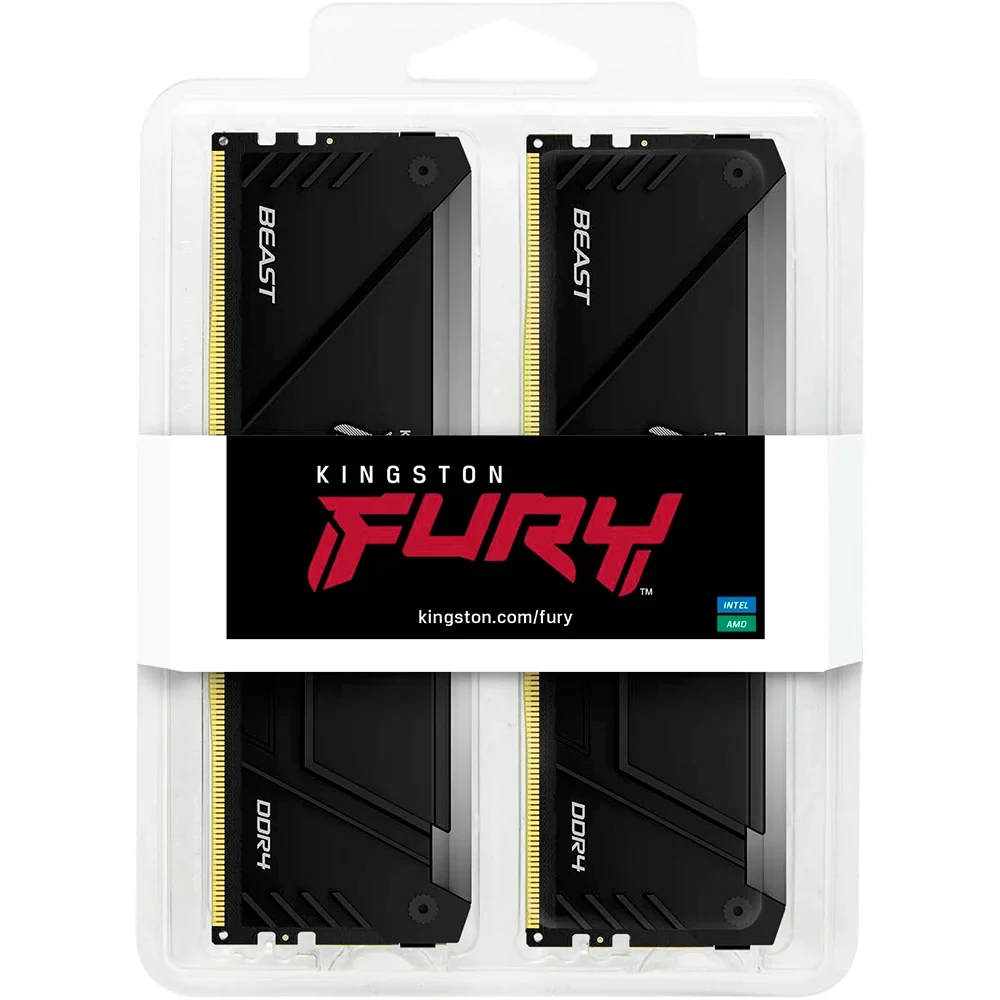 RAM PC Kingston FURY Beast RGB 16GB (1x16GB) DDR4 3600MHz - Black - New
