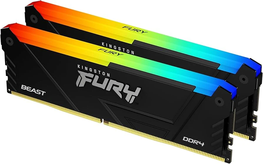 RAM PC Kingston FURY Beast RGB 32GB (1x32GB) DDR4 3600MHz - Black - New