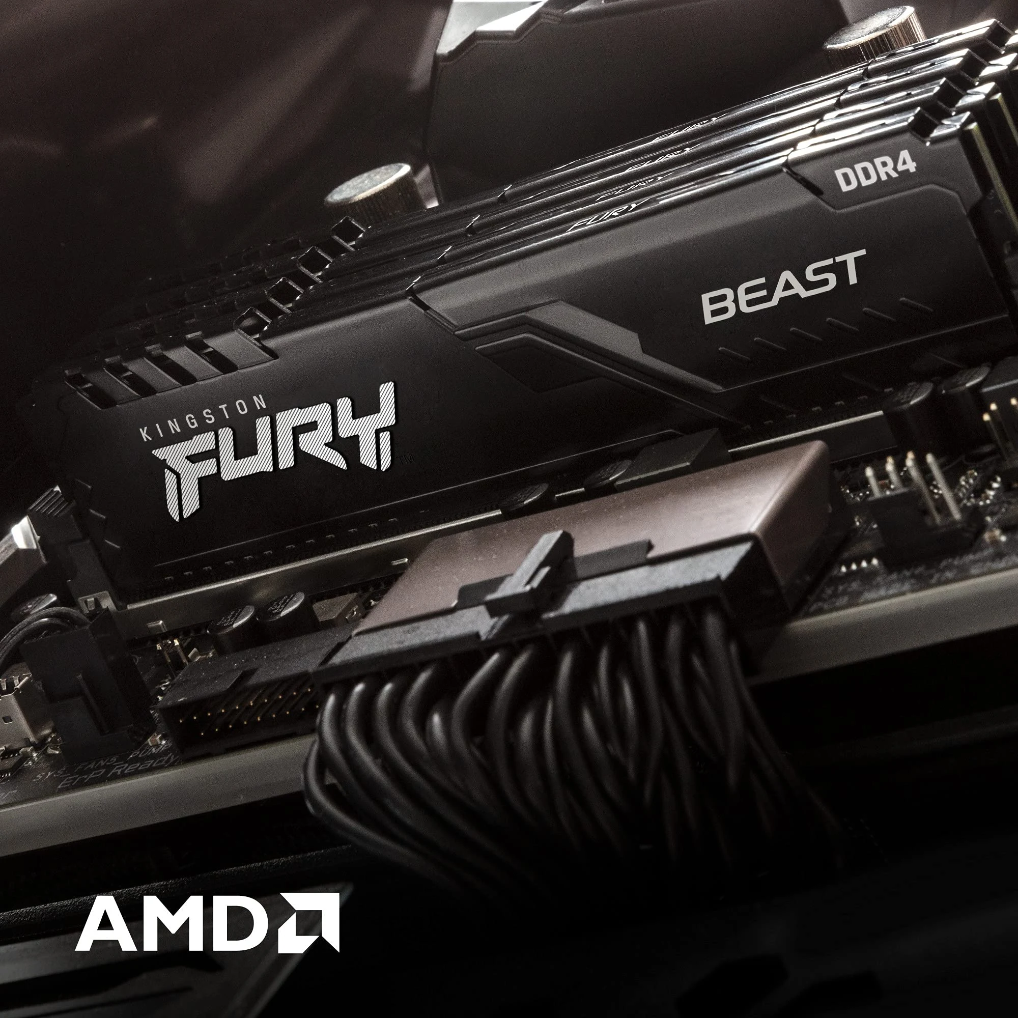 RAM PC Kingston FURY Beast RGB 64GB (4x16GB) DDR4 3200MHz - Black - New