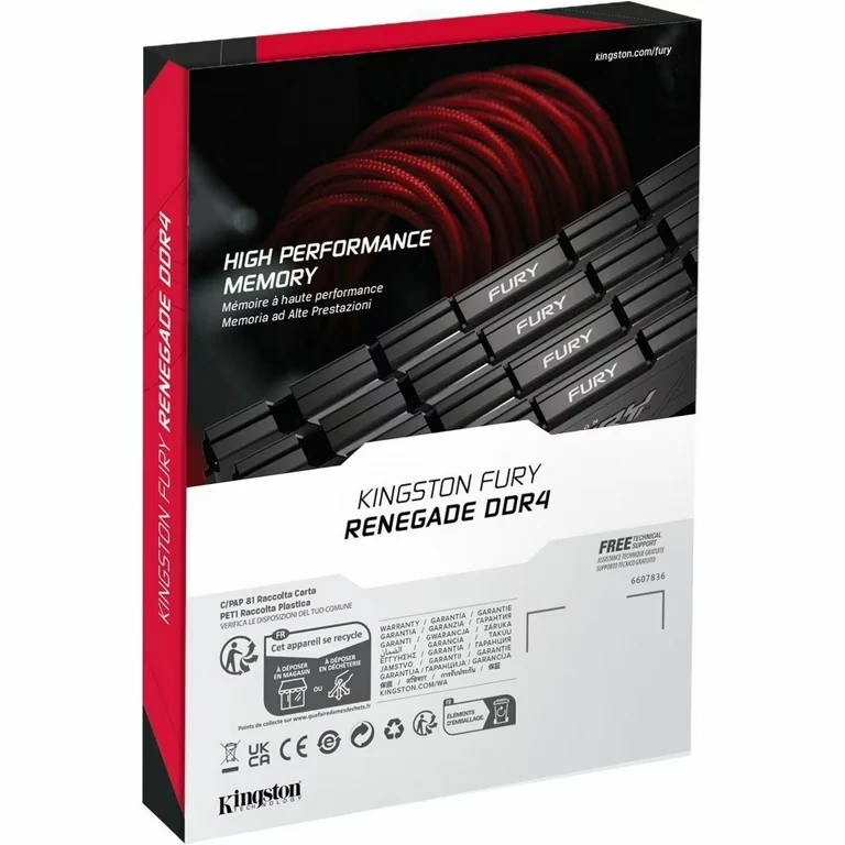 RAM PC Kingston FURY Renegade 16GB (2x8GB) DDR4 3600MHz - Black - New